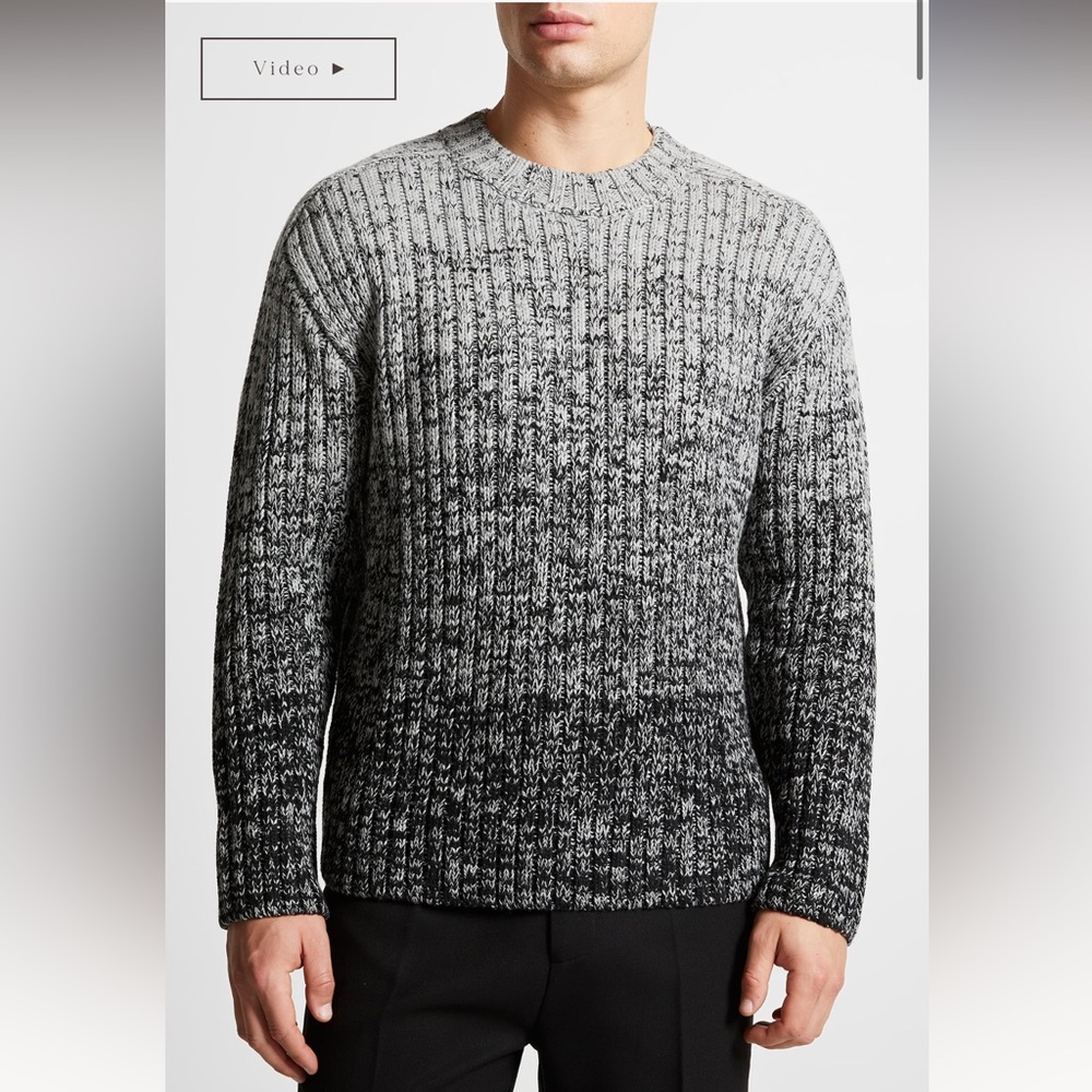 NEW!! Ombré Chunky Knit Jumper - Grey/Black